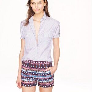 J. Crew Gemstone Print Cotton textured Shorts sz6